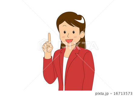 ロング　ポイント　赤_普通目_口開く 16713573