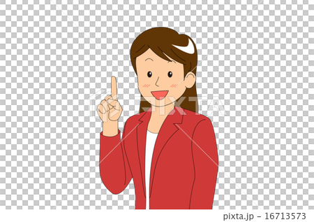 ロング　ポイント　赤_普通目_口開く 16713573