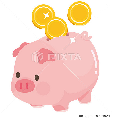 コインが入るぶたさん貯金箱 16714624