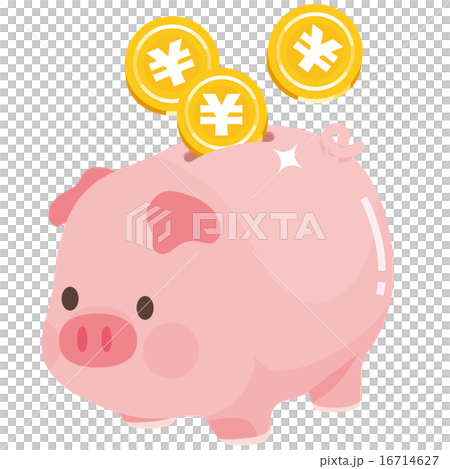 ￥マークコインが入るぶたさん貯金箱 16714627