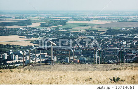 Sightseeing binoculars on the hill 16714661