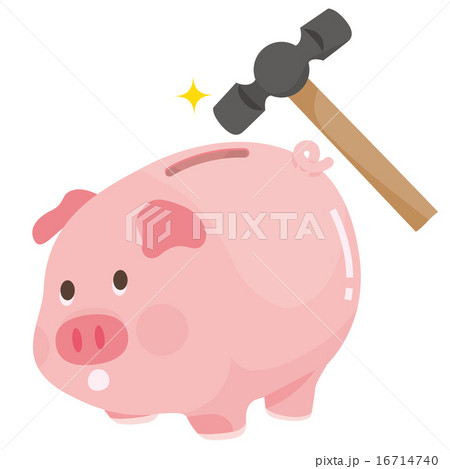 かなづちとぶたさん貯金箱 16714740