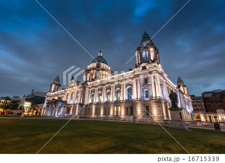 The city center of Belfast North Ireland at night 16715339