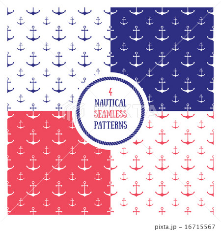 Seamless nautical pattern set Seamless nautical pattern set 16715567