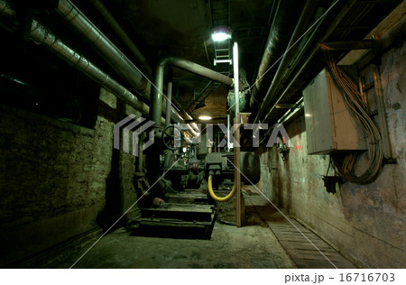 Old abandoned dirty empty scary factory interior Old abandoned dirty empty scary factory interior 16716703