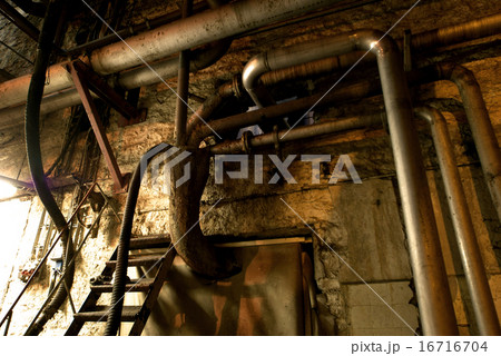 Old abandoned dirty empty scary factory interior Old abandoned dirty empty scary factory interior 16716704
