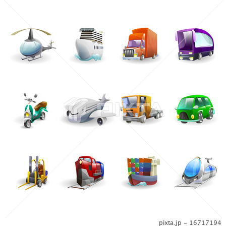 Transport And Delivery Icons Set 16717194