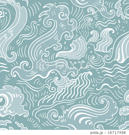 Sea waves.  Seamless background 16717498