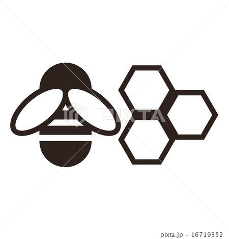 Bee and honeycomb icon 16719352