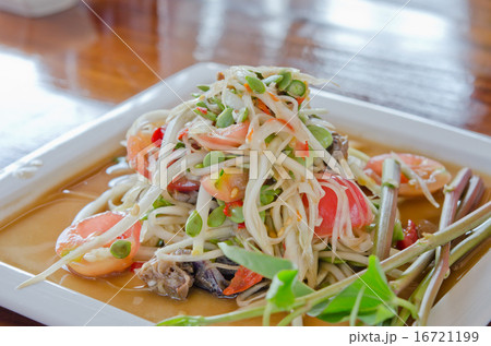 spicy papaya salad spicy papaya salad 16721199