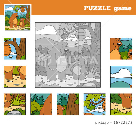 Puzzle Game for children with animals (bears) Puzzle Game for children with animals (bears) 16722273
