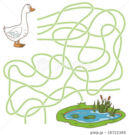 Maze game (goose and pond) Maze game (goose and pond) 16722369