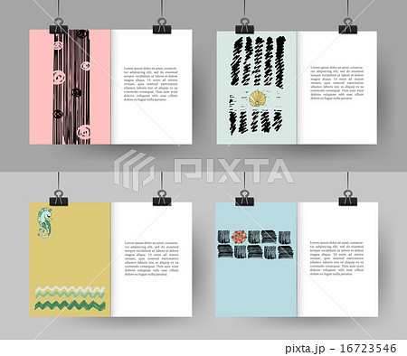 Set of creative hand drawn vintage cards. Best creative hand made design for poster, placard Set of creative hand drawn vintage cards. Best creative hand made design for poster, placard 16723546