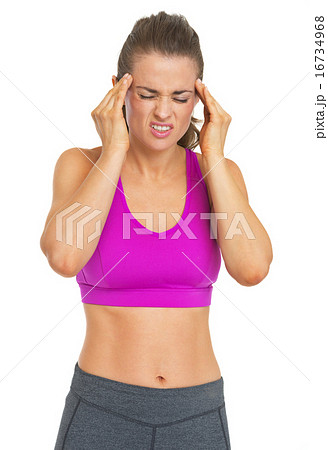 Fitness young woman having headache 16734968