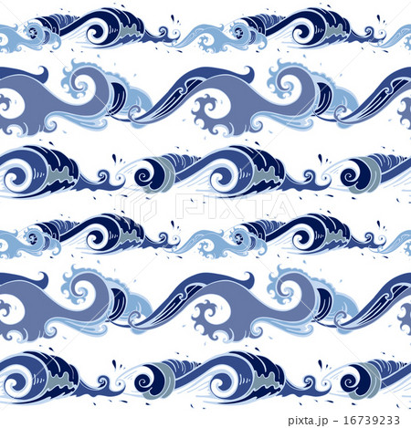 Sea waves. Seamless background Sea waves. Seamless background 16739233