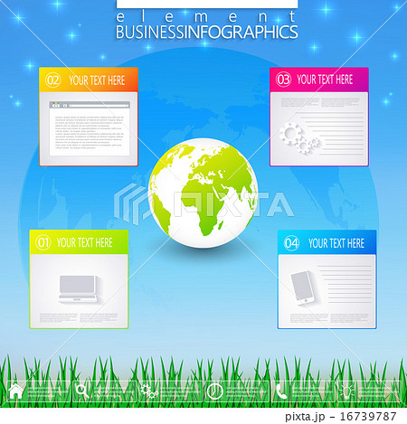 Modern infographic business template. Modern infographic business template. 16739787