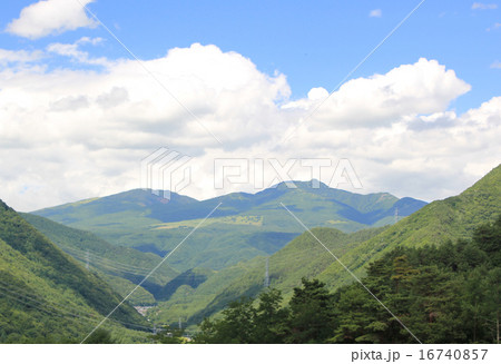 真田氏本城跡から見た四阿山（あずまやさん）・２０１５初夏 16740857