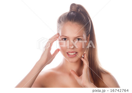 Teen Girl with nude makeup. 16742764