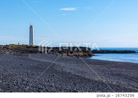 Lighthouse in West Iceland at sunny weather Lighthouse in West Iceland at sunny weather 16743206