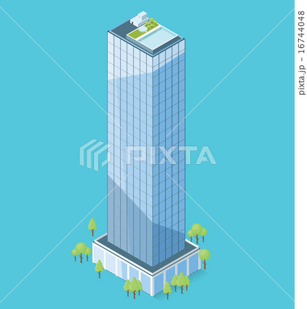Vector 3d Flat Isometric Office Building 16744048