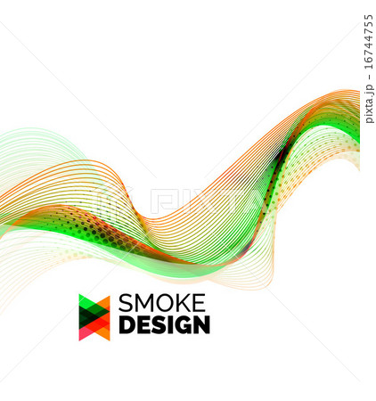 Color smoke wave on white - design element Color smoke wave on white - design element 16744755