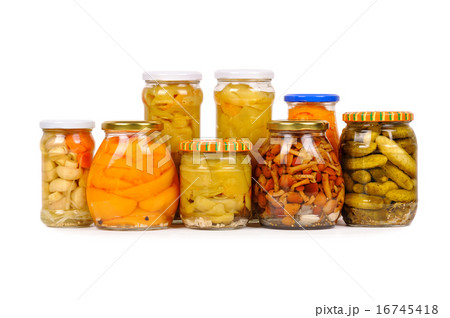 set of canned vegetables. 16745418