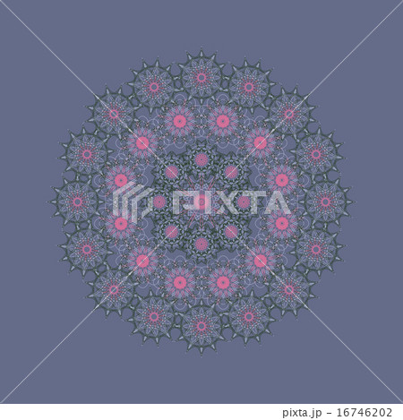 Mandala round geometric ornament. Circular oriental background. Ethnic  texture. 16746202
