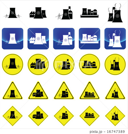 Nuclear power plant graphic vector 16747389