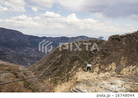 箱根　ロープウェイから大涌谷を望む 16748044