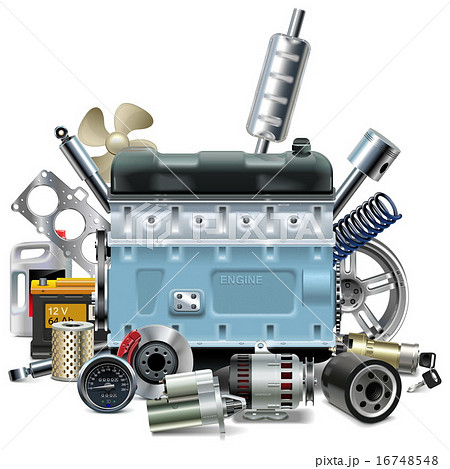 Vector Engine with Car Spares 16748548