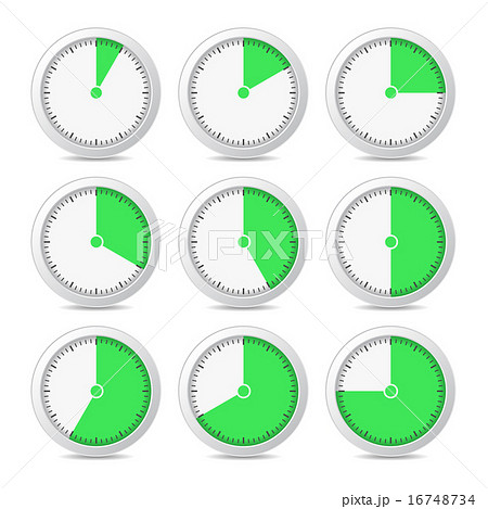Timer Icons on White Background, Vector Illustration 16748734