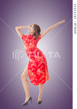 Chinese woman dress traditional cheongsam Chinese woman dress traditional cheongsam 16753314