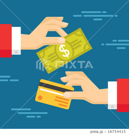 Human Hands with Plastic Card and Dollar Exchange Human Hands with Plastic Card and Dollar Exchange 16754415