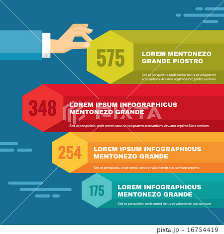 Infographic Business Concept - blocks and hands. Infographic Business Concept - blocks and hands. 16754419