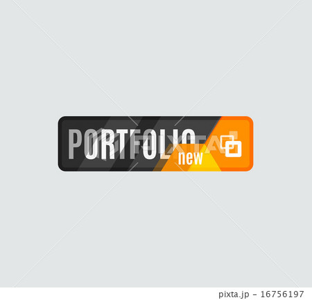Portfolio button, futuristic hi-tech UI design 16756197