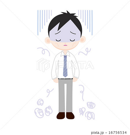 ブラック企業に勤めるサラリーマン　青ざめる 16756534