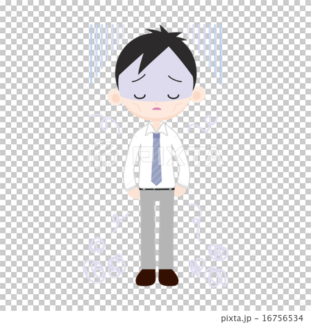 ブラック企業に勤めるサラリーマン　青ざめる 16756534