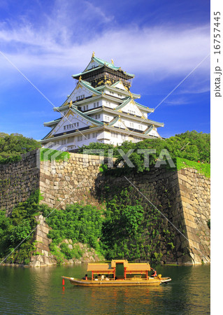 7月大阪 大阪城・天守閣と御座船 16757445