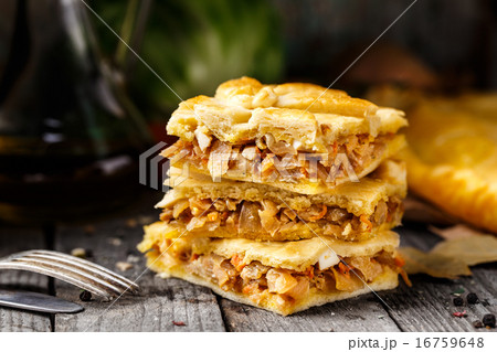 Homemade pie stuffed with vegetables 16759648