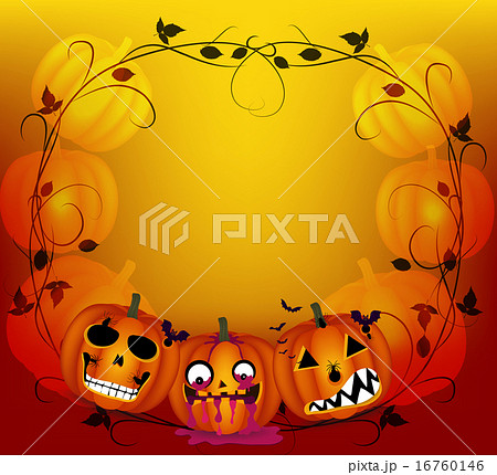 halloween background with pumpkins 16760146
