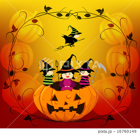 halloween background with trick treating 16760149