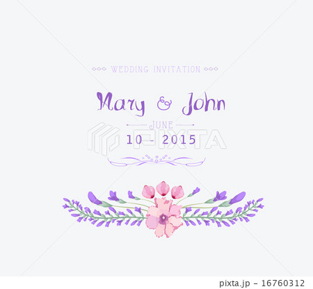 Wedding invitation watercolor. Beautiful floral Wedding invitation watercolor. Beautiful floral 16760312