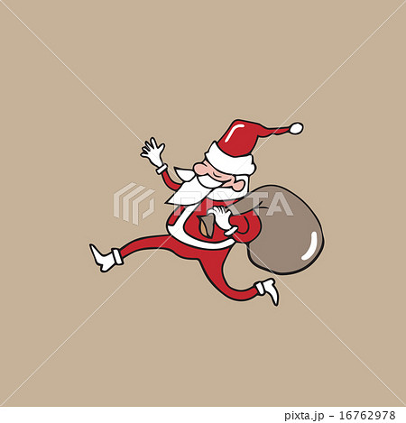 Santa running with bag Santa running with bag 16762978