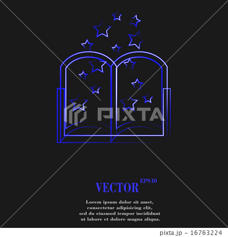 Magic Book icon symbol Flat modern web design with Magic Book icon symbol Flat modern web design with 16763224