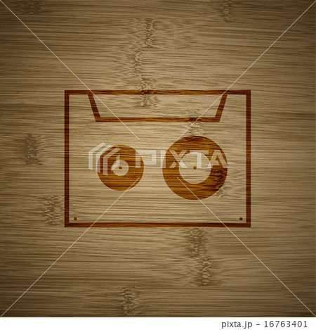 cassette icon symbol Flat modern web design with l 16763401