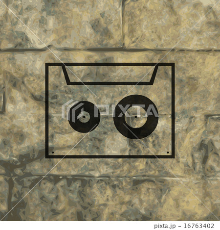 cassette icon symbol Flat modern web design with l 16763402