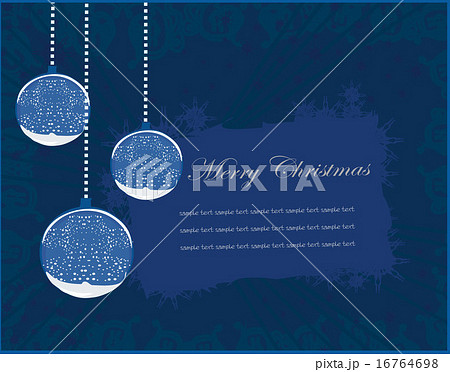 Elegant Christmas background with baubles card 16764698