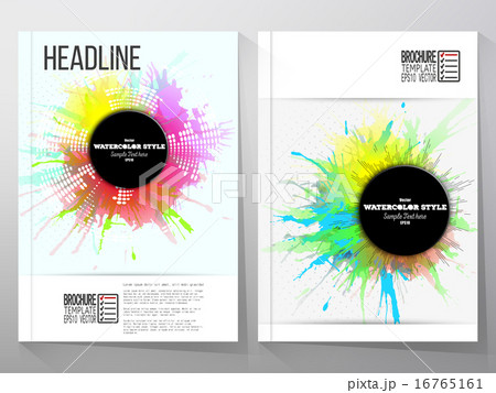 Abstract circle black banners with place for text, watercolor stains and vintage style star burst Abstract circle black banners with place for text, watercolor stains and vintage style star burst 16765161