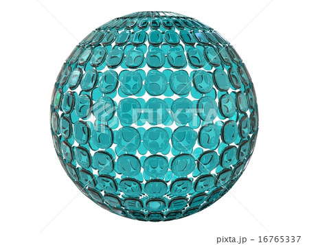 abstract glass sphere structure 3d render 16765337