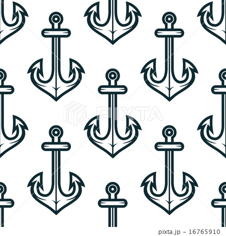 Old nautical ship anchors seamless pattern Old nautical ship anchors seamless pattern 16765910